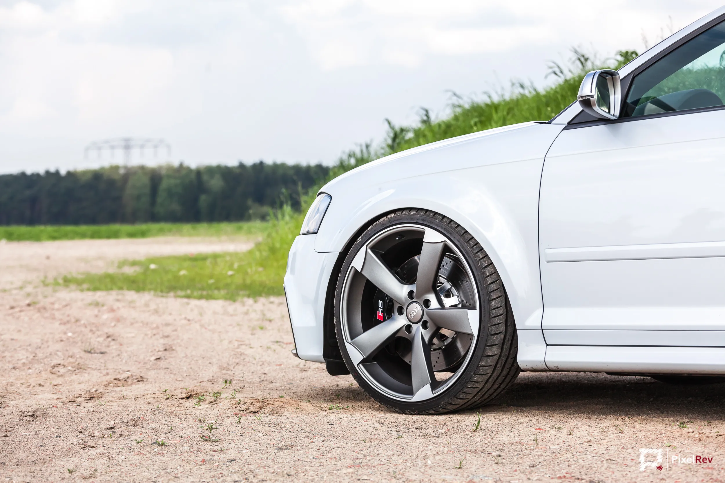 Felge und Seitenlinie des Audi RS3 Sportback, Detailaufnahme