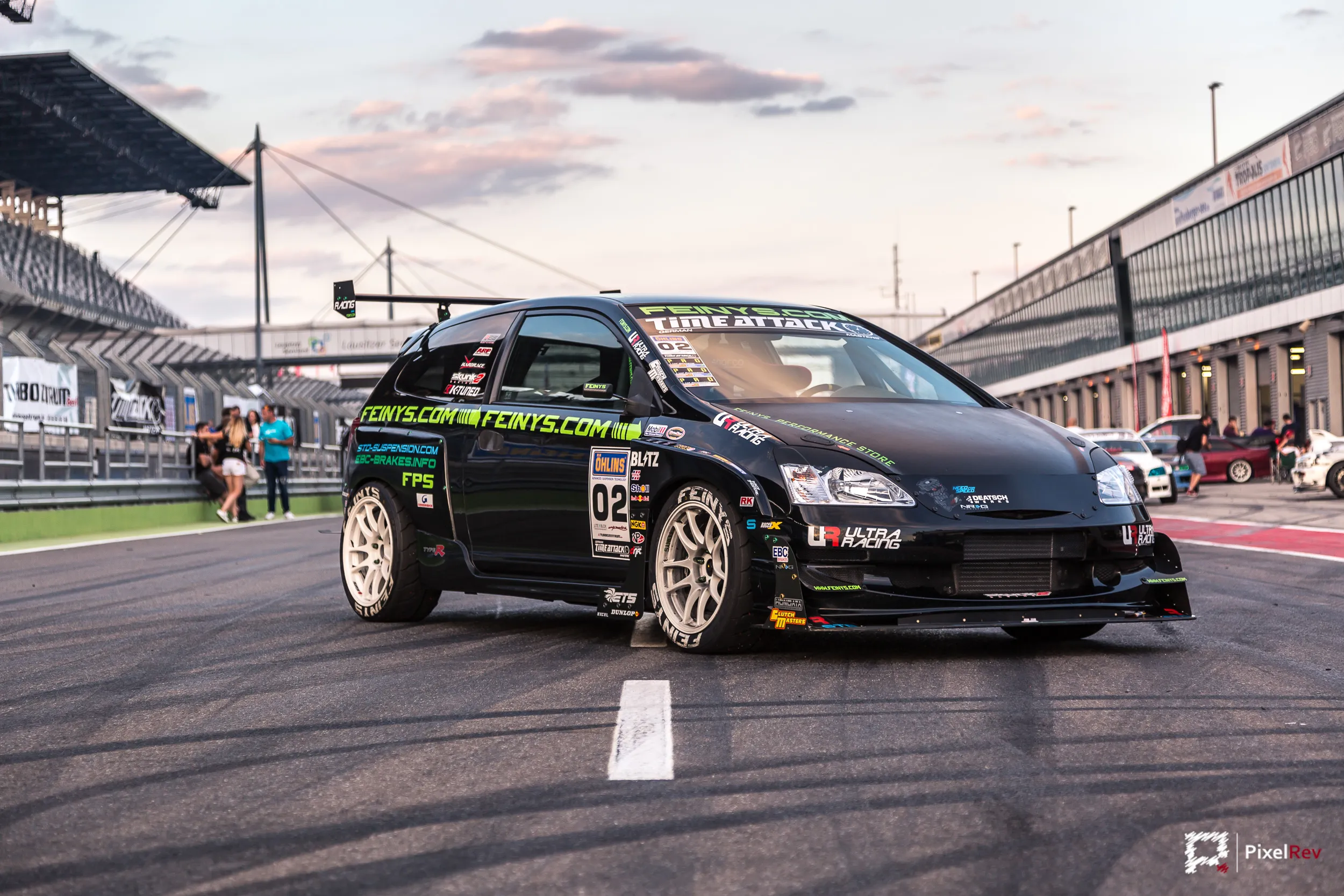 Front des FPS Honda Civic Type R mit Startnummer 02 in der Startaufstellung
